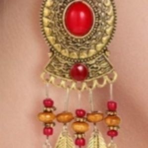 Boho feather earring